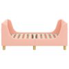 vidaXL Toddler Bed Frame with Headboard Pink 70 x 140 cm Sheep Fabric