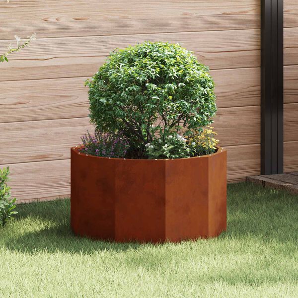 vidaXL Planter Rusty 60 x 60 x 35 cm Weathering Steel