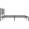 vidaXL Metal Bed Frame without Mattress with Headboard Black 180x200cm