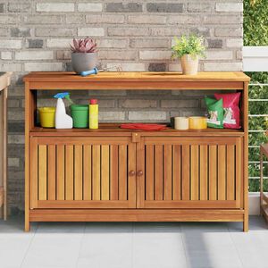 vidaXL Garden Console Table 110x35x75 cm Solid Wood Acacia