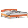 vidaXL Bed Frame without Mattress Wax Brown 180x200 cm Super King Solid Wood Pine
