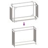vidaXL Firewood Rack White 90x28x65 cm Cold-rolled steel