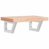 vidaXL Basin Shelf Wall Mounted Steel and Solid Wood Beech