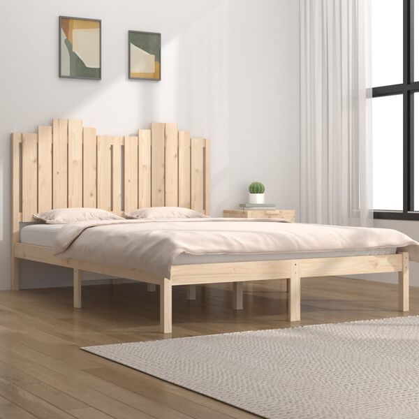 vidaXL Bed Frame without Mattress Solid Wood Double