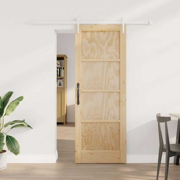 vidaXL Sliding Door ORKDAL Brown 73.5 x 198.5 cm Solid Pine Wood