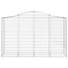 vidaXL Arched Gabion Baskets 25 pcs 200x50x120/140 cm Galvanised Iron