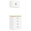 vidaXL Garage Cabinets 2 pcs White Engineered Wood