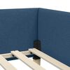 vidaXL Corner Bed Frame with Headboard Blue 80 x 200 cm Fabric