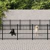 vidaXL Outdoor Dog Kennel Steel 18.82 m&sup2;
