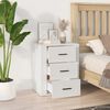 vidaXL Bedside Cabinet White 50x36x60 cm Engineered Wood