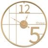 vidaXL Wall Clock Gold &Oslash;50 cm Iron