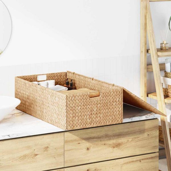 vidaXL Storage Box Brown 75 x 42 x 23 cm Water hyacinth