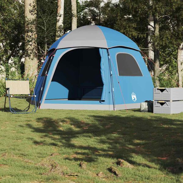 vidaXL Family Tent Igloo 6-Person Blue Waterproof