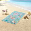 Good Morning Beach Towel MOODY 75x150cm Aqua Blue