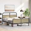 vidaXL Bed Frame without Mattress 140x190 cm Sonoma Oak Engineered Wood