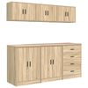 vidaXL Garage Cabinets 6 pcs Sonoma Oak Engineered Wood