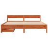 vidaXL Bed Frame without Mattress Wax Brown 200x200 cm Solid Wood Pine
