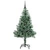 vidaXL Artificial Christmas Tree Snow Flocked with LED Light 150 cm