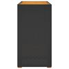 vidaXL Garden Side Table with Wooden Top Black 100x40x75 cm Poly Rattan
