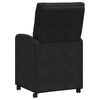 vidaXL Dining Chairs with Wheels 2 pcs Black 58 x 67 x 97 cm Velvet