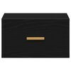 vidaXL Wall-mounted Bedside Cabinet 2 pcs Black Oak 35 x 35 x 20 cm