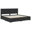 vidaXL Bed Frame Black and Silver 200 x 200 cm Engineered Wood