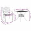 vidaXL Garden Table Set 5 pcs White Cast Aluminium