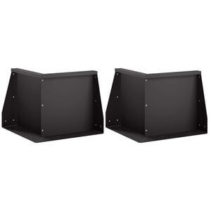 vidaXL Retaining Wall 2 pcs 50 x 50 x 30 cm Steel Black