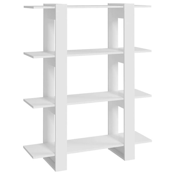 vidaXL Book Cabinet/Room Divider White 100x30x123.5 cm