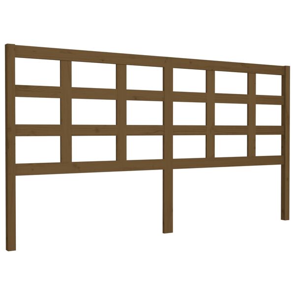 vidaXL Bed Headboard Honey Brown 185.5x4x100 cm Solid Wood Pine