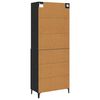 vidaXL Highboard Black Oak 69.5 x 32.5 x 180 cm Engineered Wood
