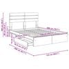vidaXL Storage Bed with Drawer Sonoma Oak 150 x 200 cm Engineered Wood