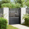vidaXL Garden Gate Lockable Black 100x120 cm Aluminium