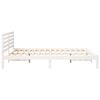 vidaXL Bed Frame with Headboard White 160 x 210 cm Solid Pine Wood