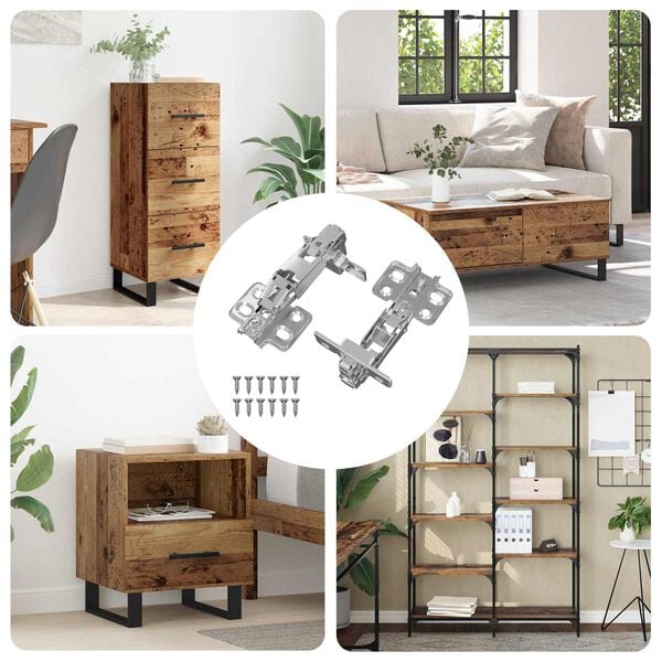 vidaXL Hinge 2 pcs Nickel 35 mm Iron