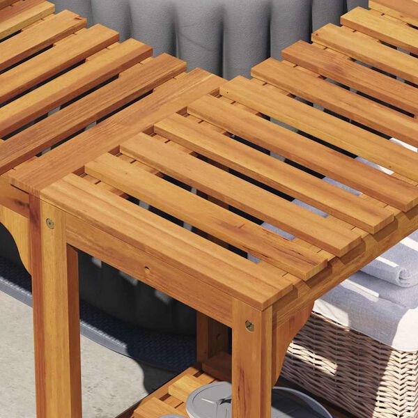 vidaXL Square Outdoor Hot Tub Enclosure Brown 250 x 250 cm