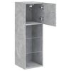 vidaXL TV Cabinets with LED Lights 2 pcs Concrete Grey 30.5x30x90 cm