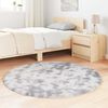 vidaXL Shaggy Rug High Pile NAVARRA Silver Grey 120x120 cm Polyester