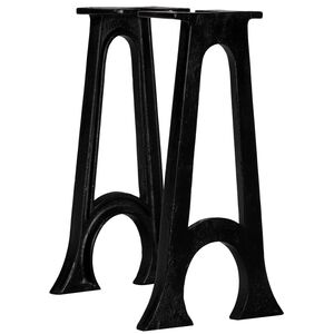 vidaXL Bench Leg | Set of 2 | Black | Cast iron | Medium | Durable