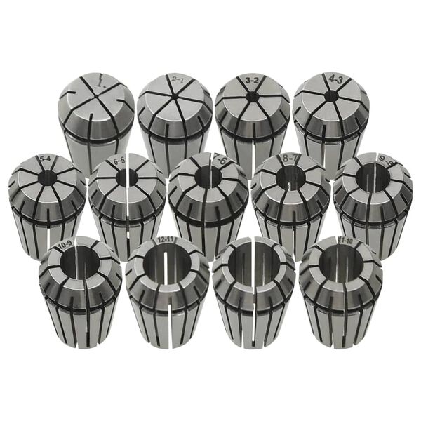 vidaXL ER20 Collets 13 pcs Turning Tool Set
