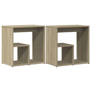vidaXL Side Tables 2 pcs Sonoma Oak 50x30x50 cm Engineered Wood