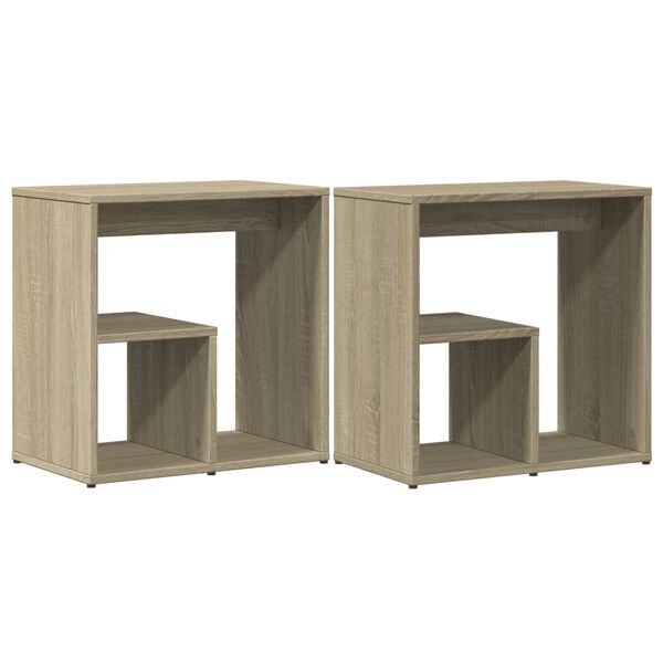 vidaXL Side Tables 2 pcs Sonoma Oak 50x30x50 cm Engineered Wood