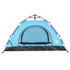 vidaXL Camping Tent 4-Person Blue Quick Release