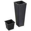 vidaXL Garden Raised Bed 30x30x80 cm Poly Rattan Black