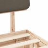 vidaXL Bed Frame with Upholstered Headboard Taupe 75 x 190 cm