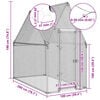 vidaXL Chicken Cage Silver 200x100x190 cm Galvanised Steel