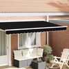 vidaXL Awning Valance Black 380 x 20 cm Canvas