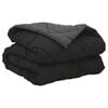 vidaXL Summer Duvet Black and Anthracite 200 x 135 cm Microfiber