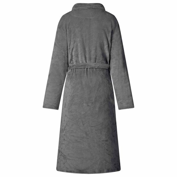 vidaXL Bathrobe without Hood Dark Grey XXXL Flannel