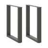 vidaXL Dining Table Legs U-Shaped 2 pcs Anthracite 60x(72-73) cm Steel